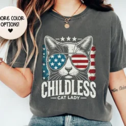 Patriotic Childless Cat Lady Shirt